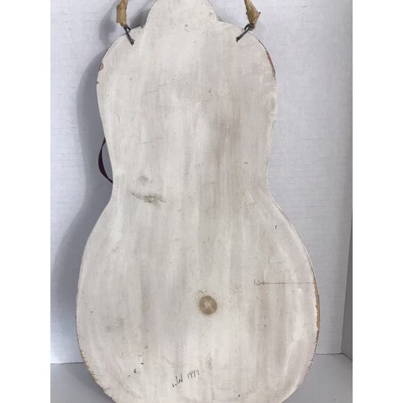 Hand Painted Wooden Santa Face Wall Decor Plaque Folk Christmas 1999 - Picture 11 of 14